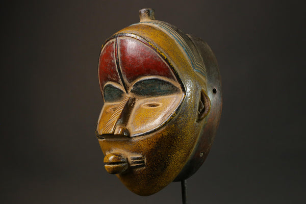 African mask antiques tribal Face vintage Baule Antique antique wall Mask-G2760