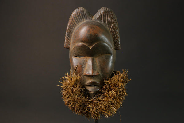 African mask wood African real figure vintage African masks for wall Dan Mask Deangle -G2763