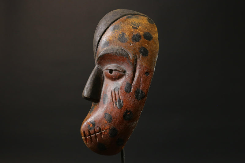 African mask wood African real figure vintage African masks for wall Igbo Ibo Peoples of Nigeria -G2773