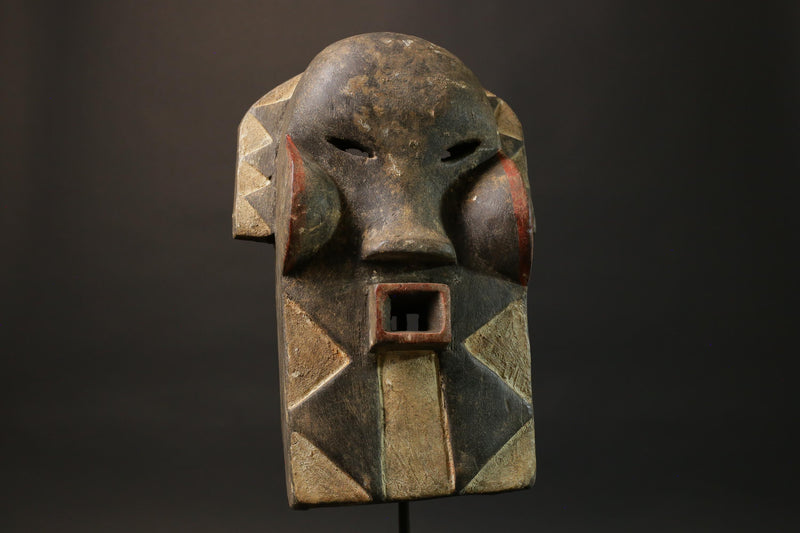 African mask wood African real figure Gabon Masque League mask antique Masks for wall-8879