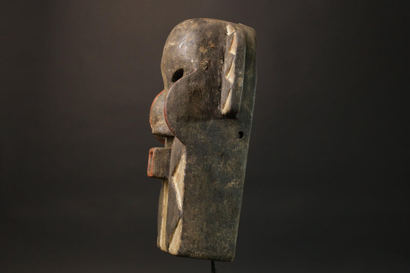 African mask wood African real figure Gabon Masque League mask antique Masks for wall-8879