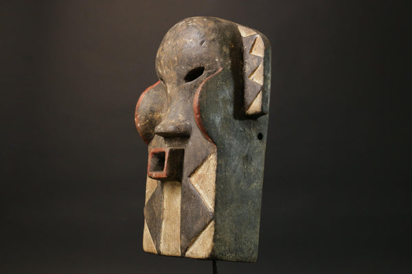 African mask wood African real figure Gabon Masque League mask antique Masks for wall-8879