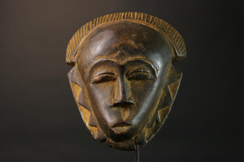 African wood mask antiques Baule Antique Antique Baule Masks for wall-7478