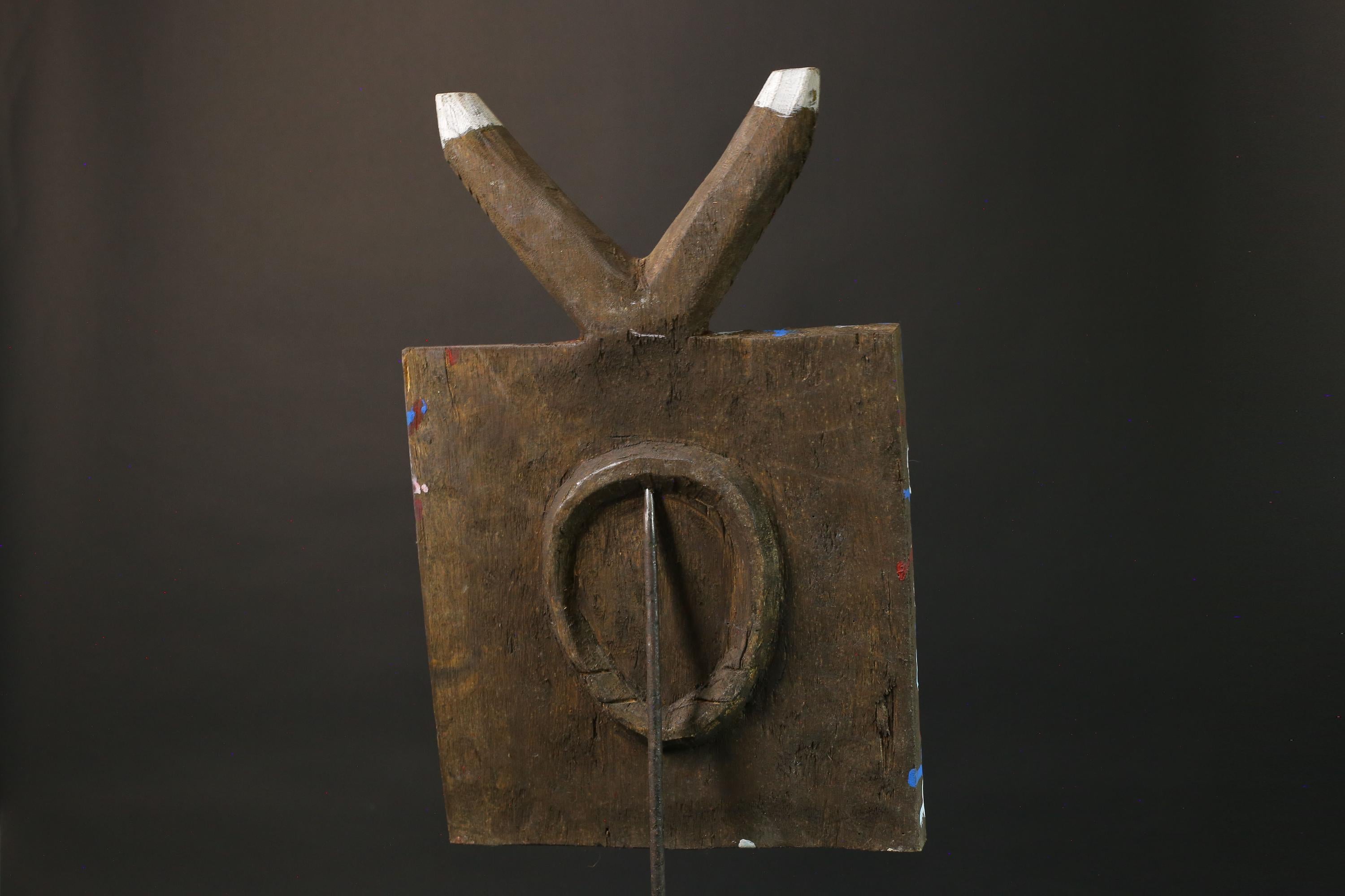 African mask wood African real figure vintag Goli's Kplé Kplé Mask Burkina Faso Wood Hand Carved-G1165