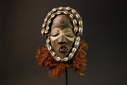 African Mask Hand-Carved Dan Zapke Mask African Wood Home Décor Wall Art-G1420