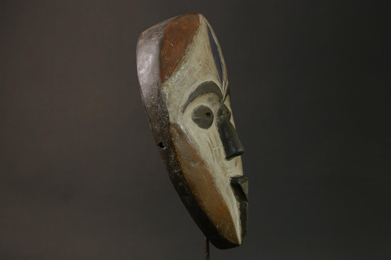 African masks antiques tribal Face Lega Clean geometry primitive wall mask-G2784