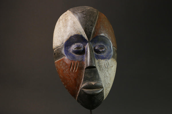 African Masks Lega Mask Carved Vintage Wall Hanging Primitive Art mask masks for wall-G2786