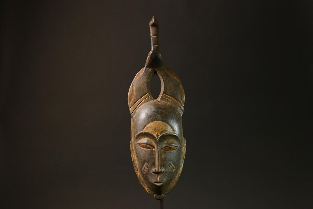 African Handmade Mask Wooden Guro Passport Mask Authentic Art Wall Decor-4443