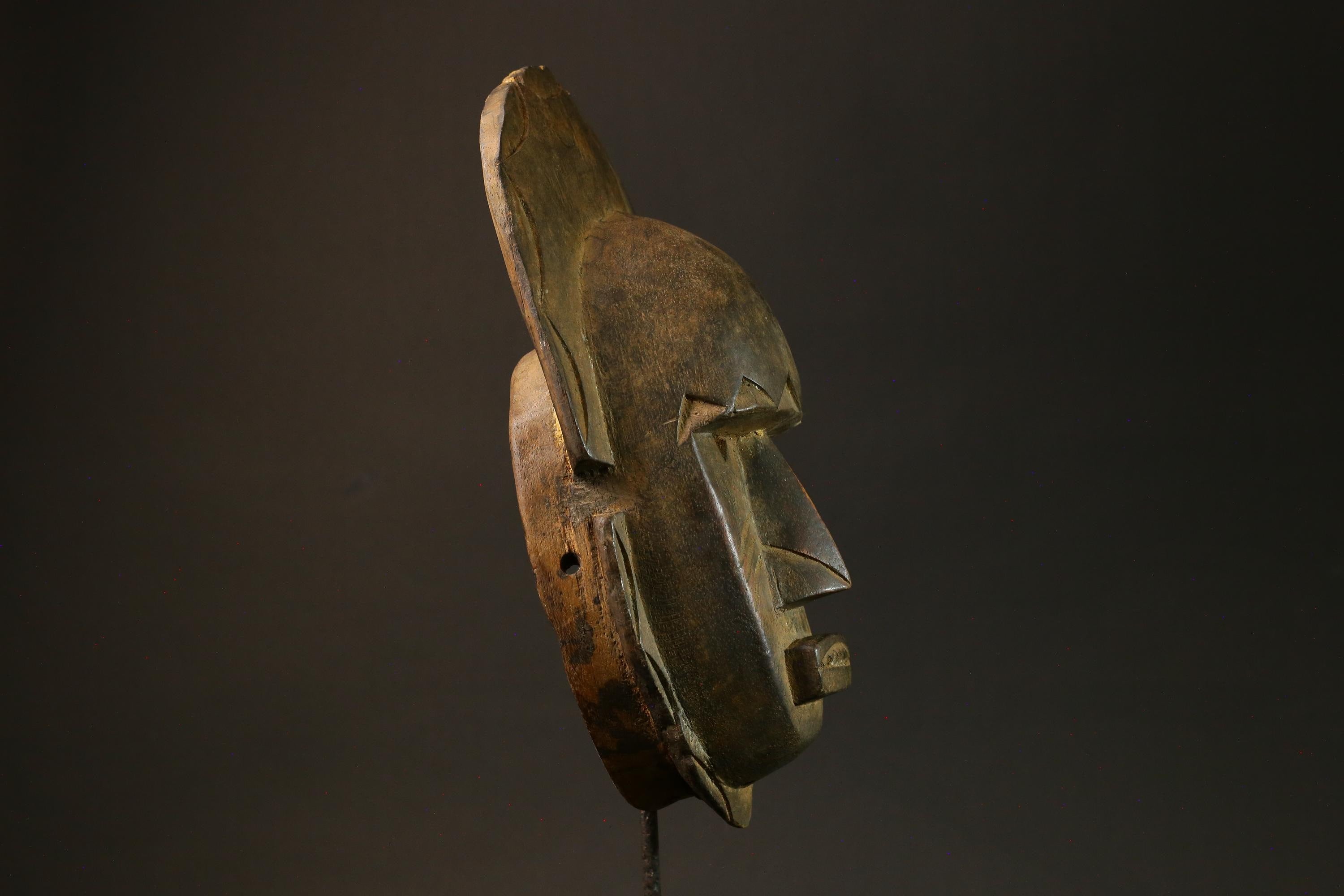 African Mask Hand-Carved African Tribal Face Guro Wood Wall Hanging Decor-4439