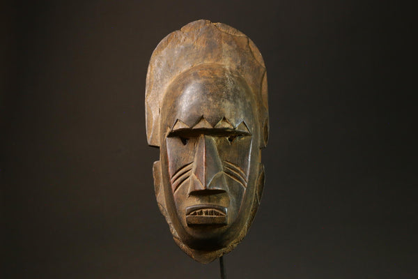 African Mask Hand-Carved African Tribal Face Guro Wood Wall Hanging Decor-4439