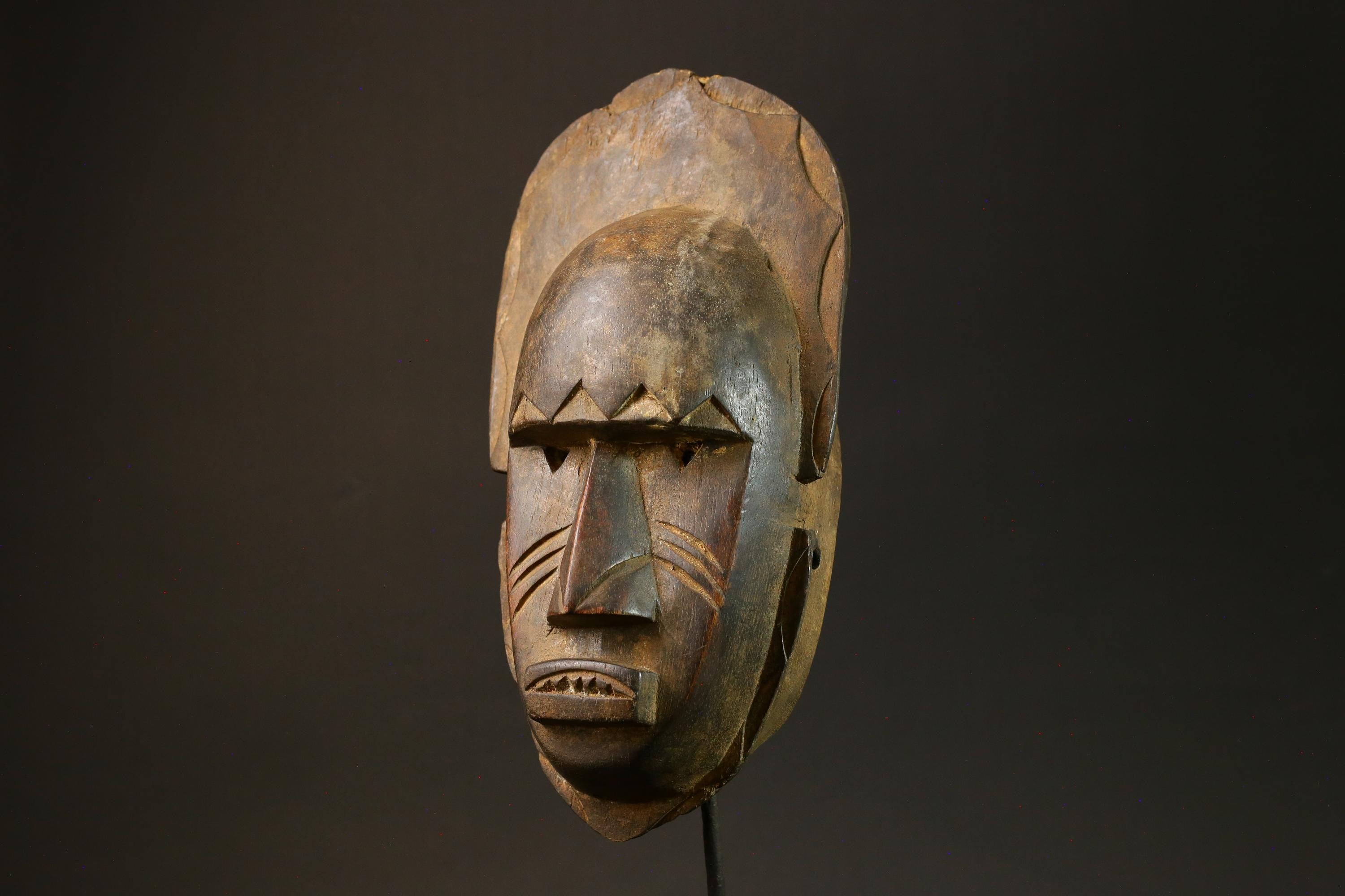 African Mask Hand-Carved African Tribal Face Guro Wood Wall Hanging Decor-4439