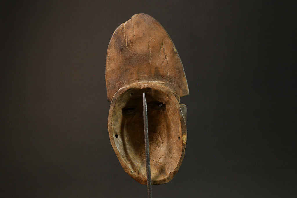 African Guru Bula Mask Hand-Carved Solid Wood Wall Hanging Decor Mask -4447