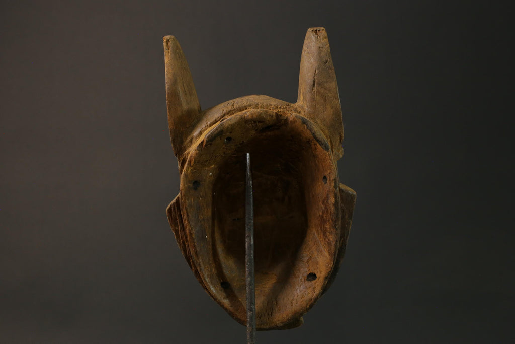African wood mask antiques Home Décor Masks Baule Antique Carved for wall-8200