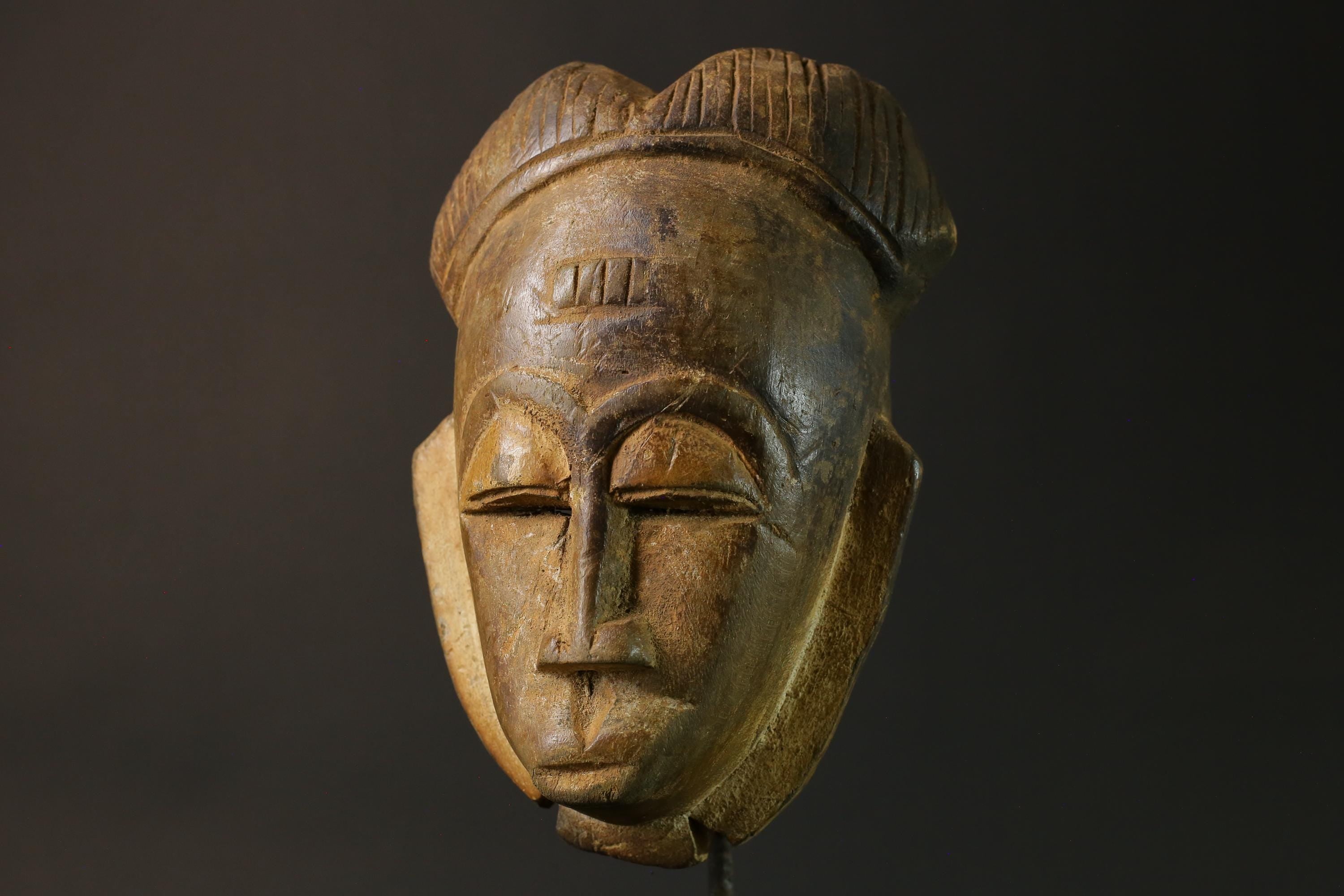 African mask wood African real figure vintage African masks for wall Guro Mask Baule -8202