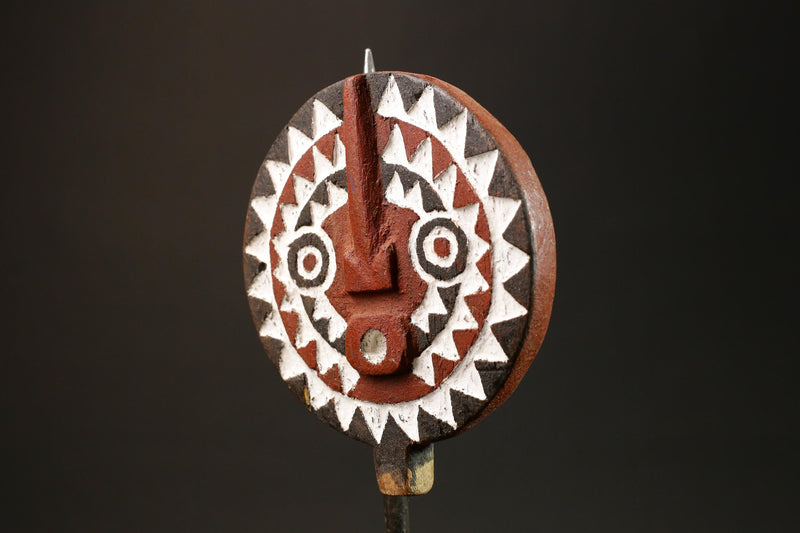 African BWA Bobo Mask Hand-Carved Black and White Wooden Wall Hanging Masks for wall-G3052