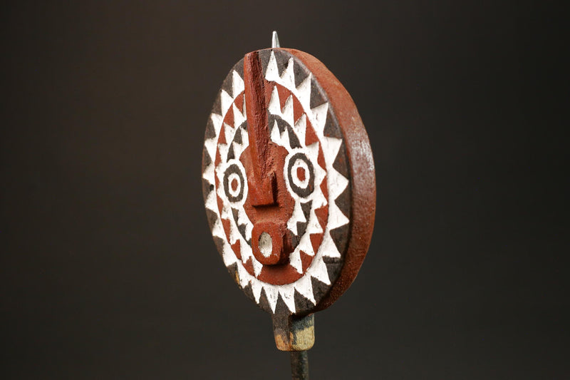 African BWA Bobo Mask Hand-Carved Black and White Wooden Wall Hanging Masks for wall-G3052