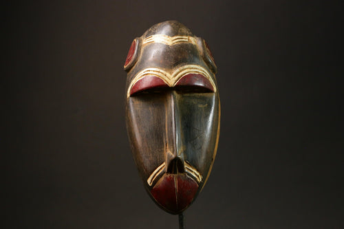 African Baule Mask Hand-Carved Wood Monkey Face Wall Hanging Decor Masks for wall-G3060