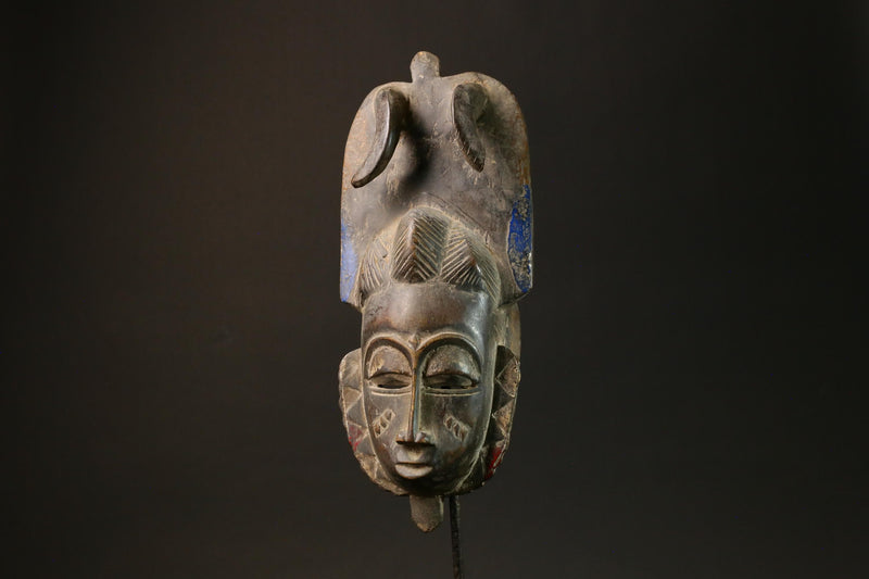 African Face Mask Dan Tribal Art Wooden Baule Mask for Wall Decor Masks for wall-3191