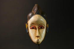 African Guro Baule Mask-Hand-Carved Wood Portrait Wall Hanging Decor Masks for wall-G3075