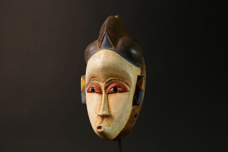 African Guro Baule Mask-Hand-Carved Wood Portrait Wall Hanging Decor Masks for wall-G3075