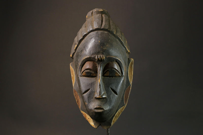 African Masks Baule Antiques African Wooden Mask Wall Hanging Primitive Masks for wall-7515