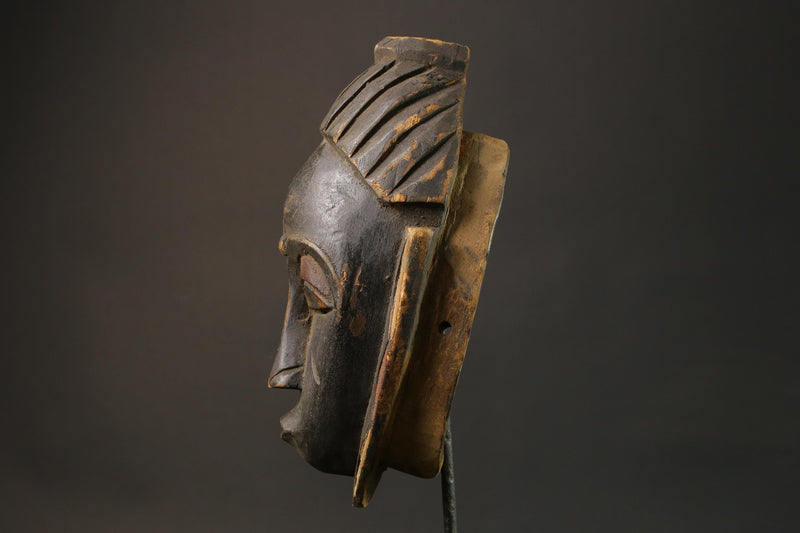 African Masks Baule Antiques African Wooden Mask Wall Hanging Primitive Masks for wall-7515