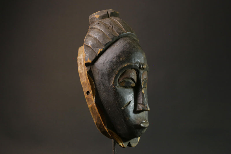 African Masks Baule Antiques African Wooden Mask Wall Hanging Primitive Masks for wall-7515