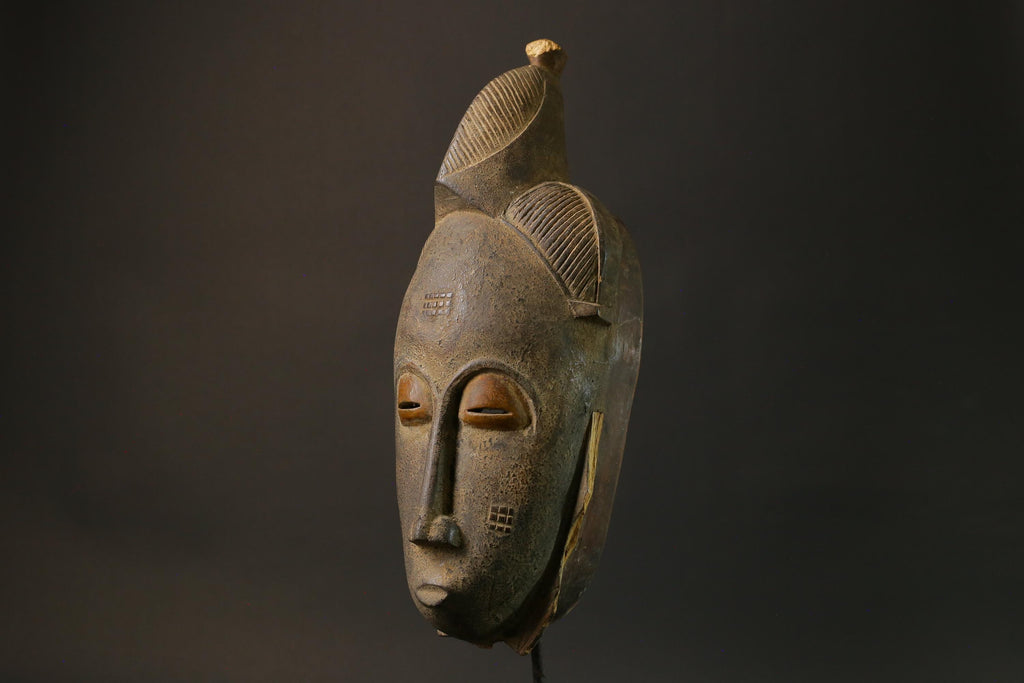 African Tribal Bete Guro Mask Art Wooden Carved Mask Fine Old Facial Masks for wall-1725