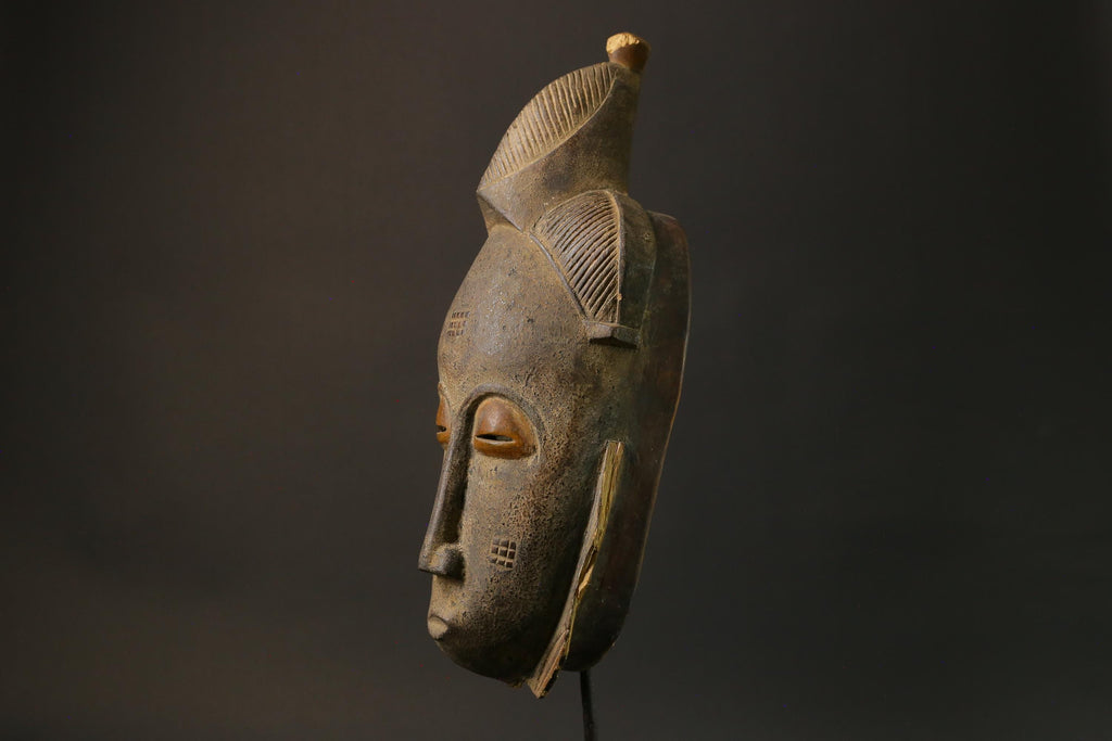 African Tribal Bete Guro Mask Art Wooden Carved Mask Fine Old Facial Masks for wall-1725