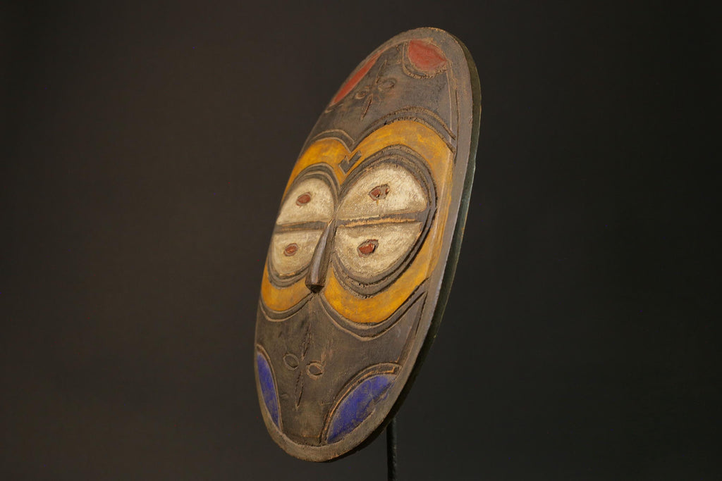 African mask Eket Antiques wood African real figure vintage African masks for wall-G1185