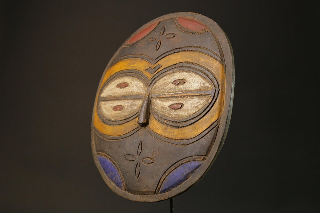 African mask Eket Antiques wood African real figure vintage African masks for wall-G1185