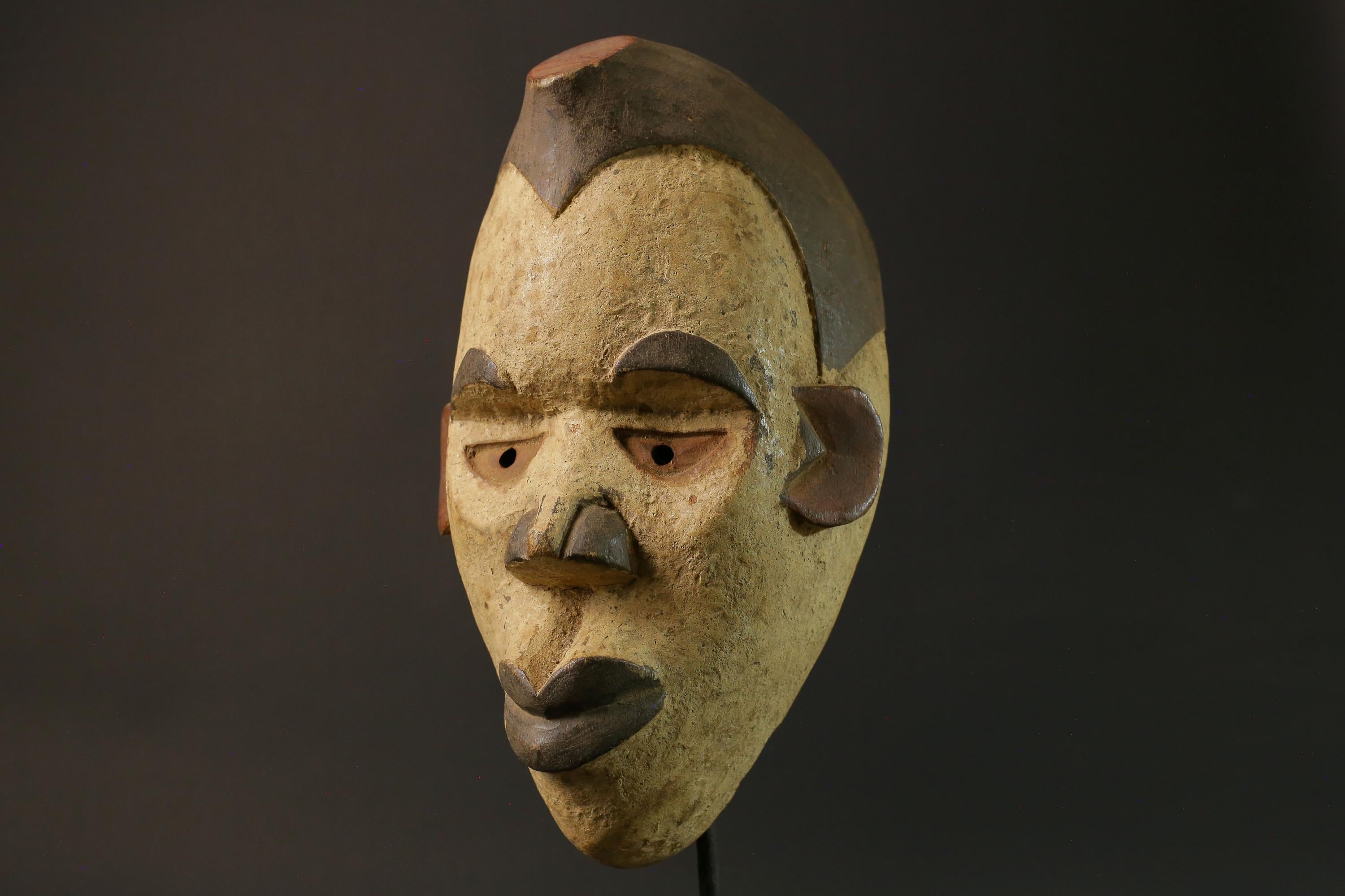 African Mask igbo Tribal Face Mask Wood Hand Carved Masks for wall igbo -7492