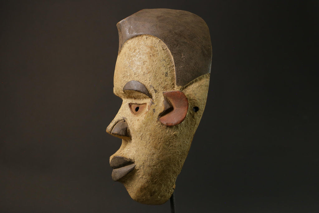 African Mask igbo Tribal Face Mask Wood Hand Carved Masks for wall igbo -7492