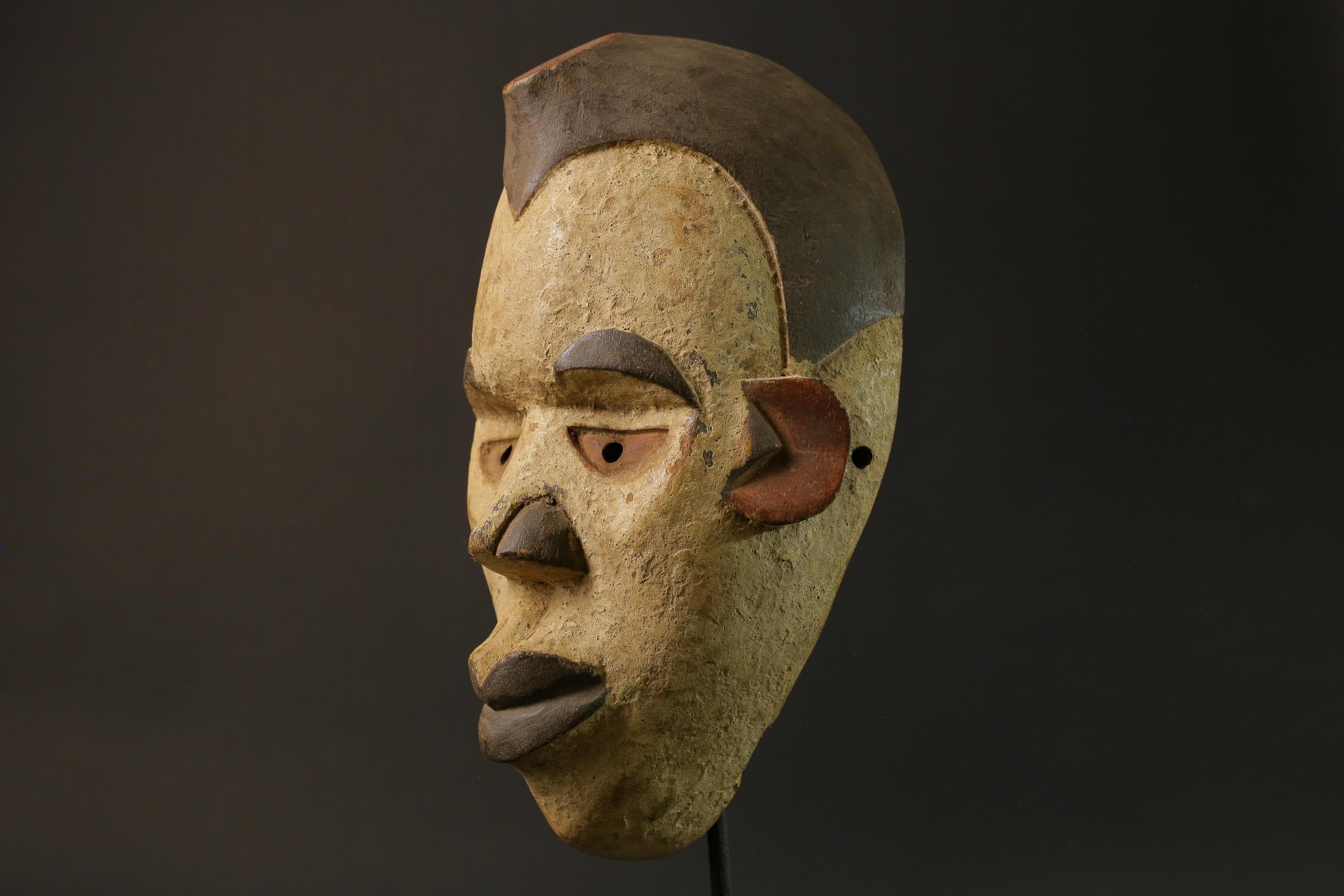 African Mask igbo Tribal Face Mask Wood Hand Carved Masks for wall igbo -7492