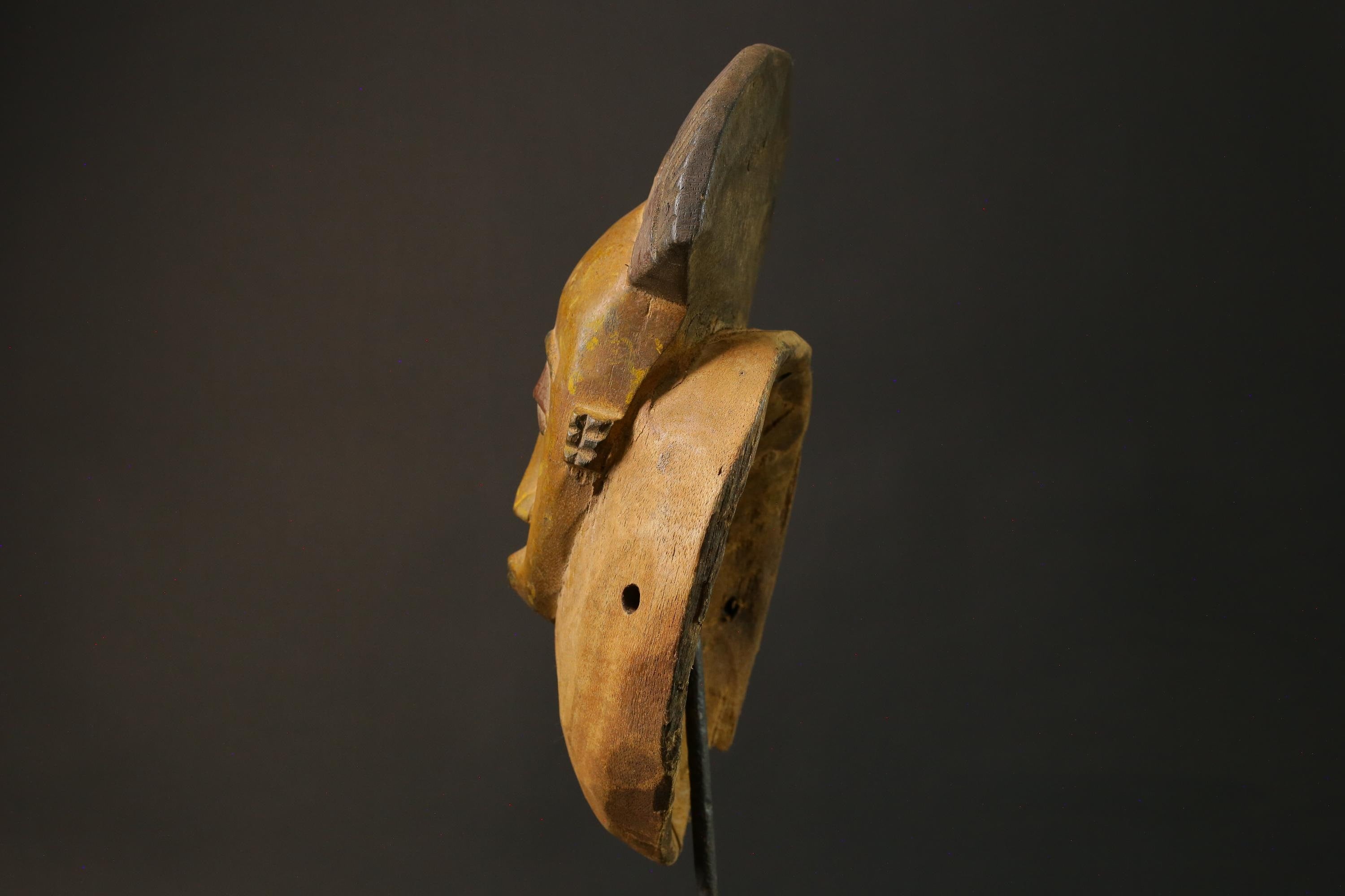 African mask Guro Baule wood African real figure vintage masks for wall -7504