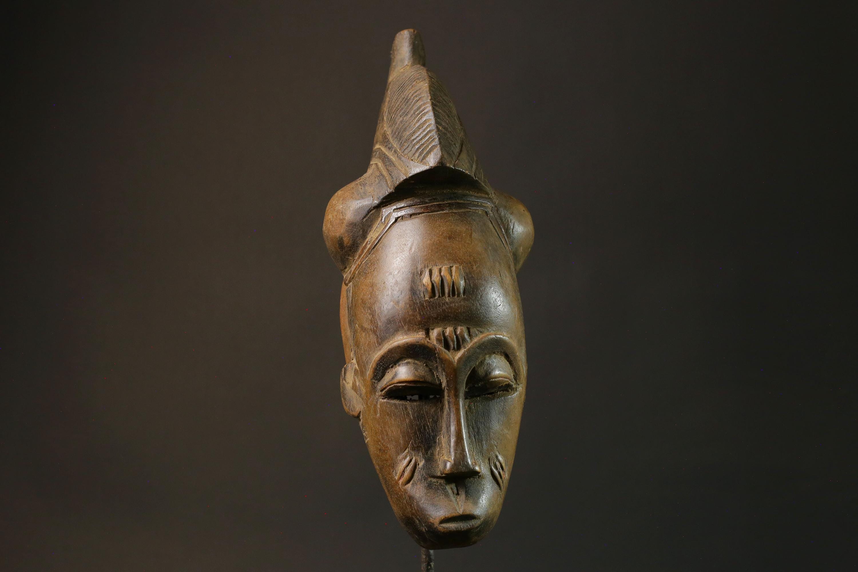 African Baule Mask Female Portrait Mask Wall Hanging Home Masks for wall-7507