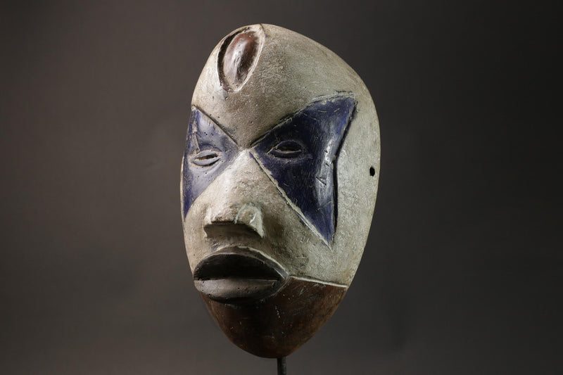 African mask Igbo wood African real figure vintage African masks for wall -G2825