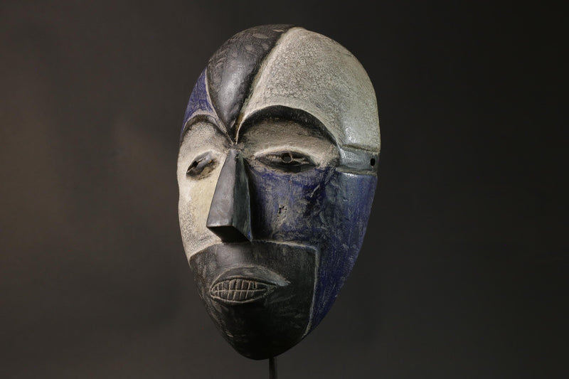 African mask Igbo wood African real figure vintage African masks for wall -G2830