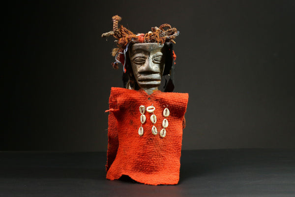 African Handcrafted African Nkisi N'kondi Figure-Wooden Voodoo Doll Statue-G3105