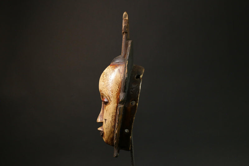 Antique African Baule Mask - Wooden Wall Hanging Primitive Art Decor Masks for wall-G3097