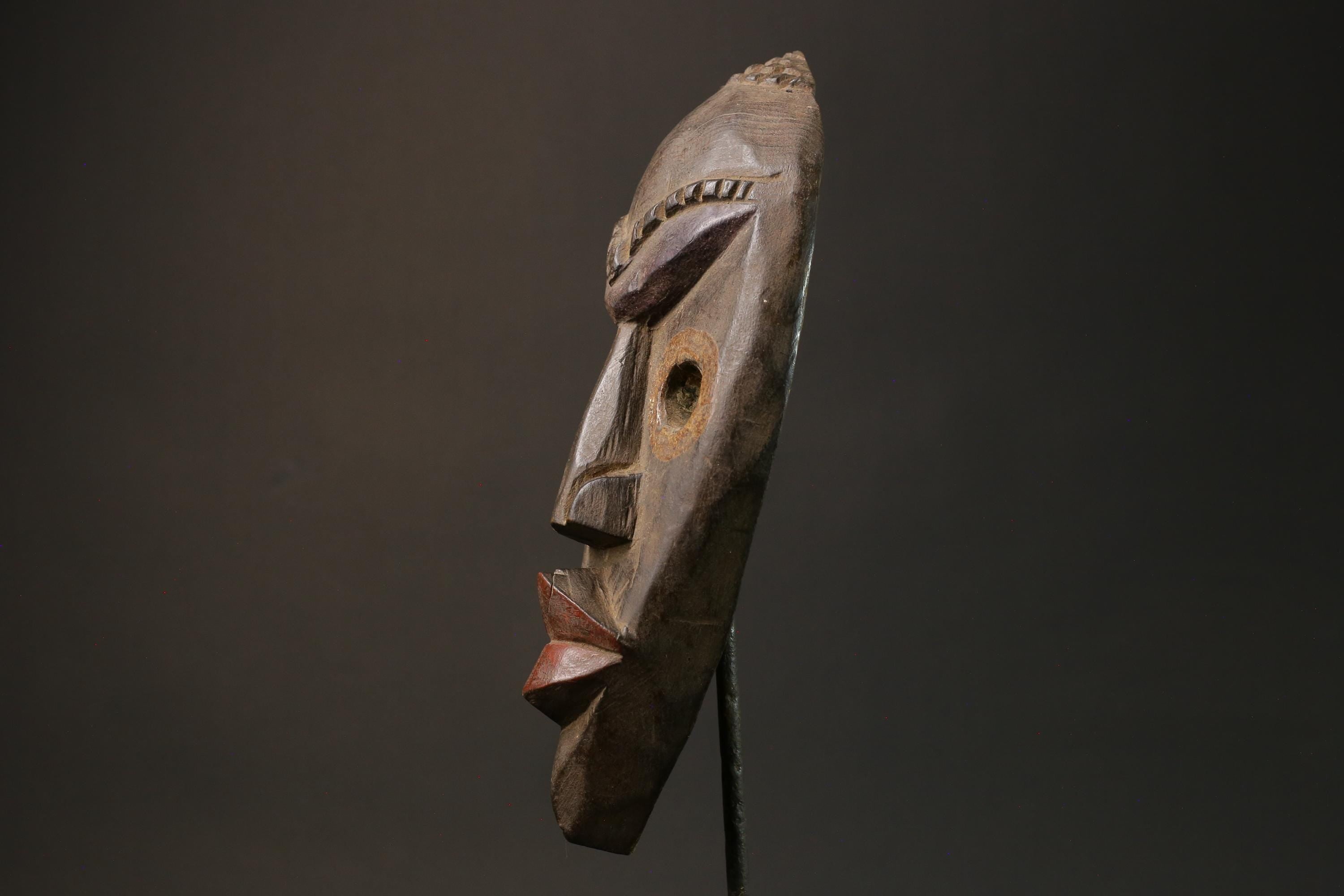African mask wood Dan Mask African real figure vintage African masks for wall  -7588