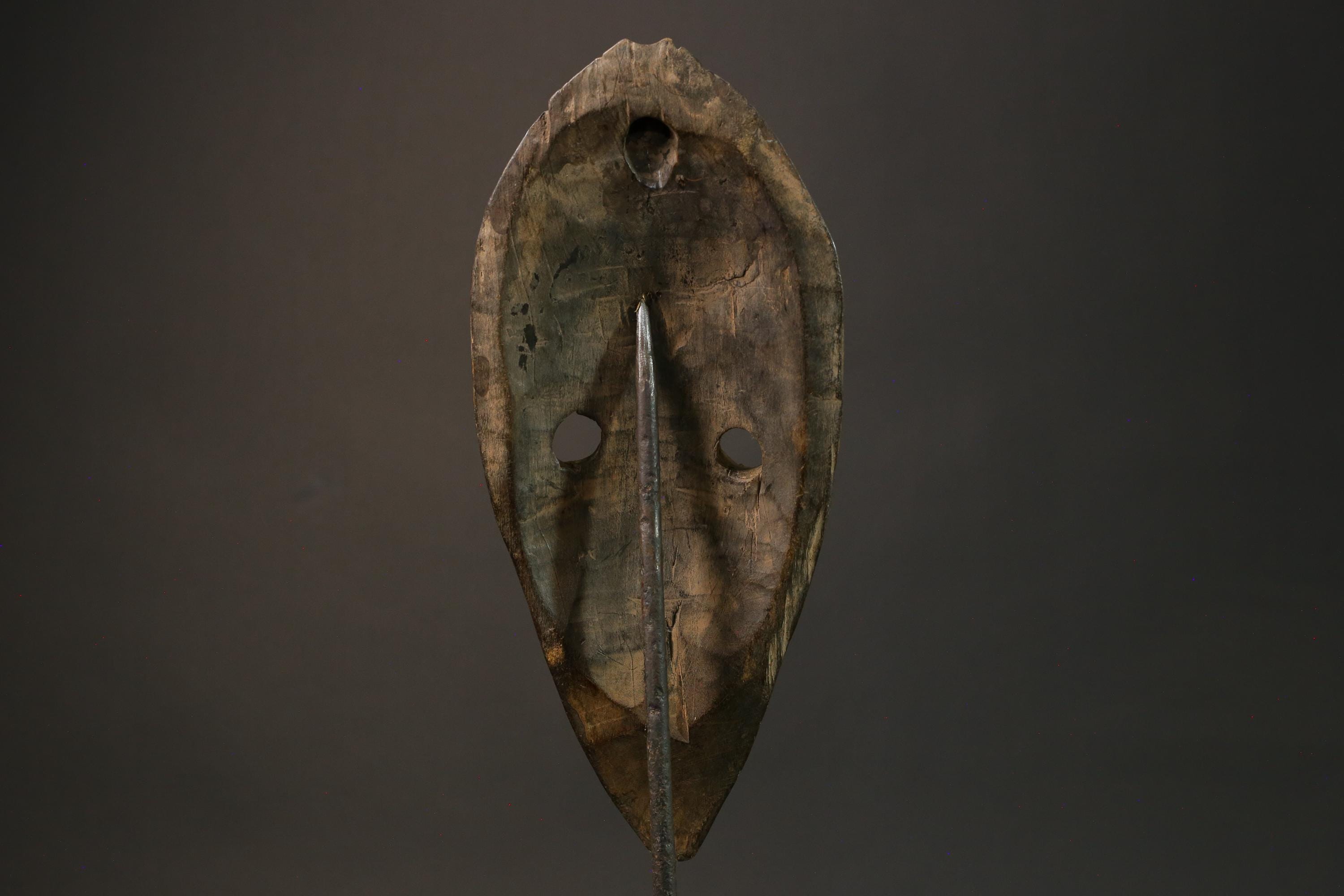 African mask wood Dan Mask African real figure vintage African masks for wall  -7588