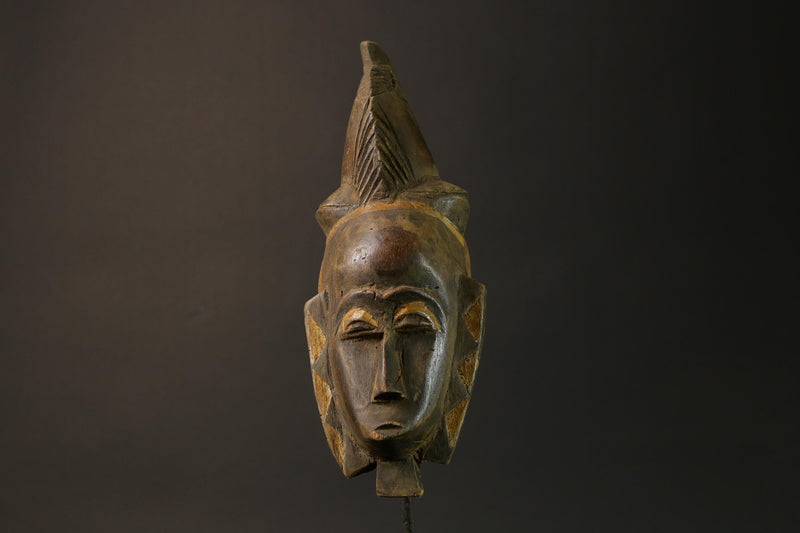 African mask wood African real figure vintage African masks for wall Guro Mask Wall -7594