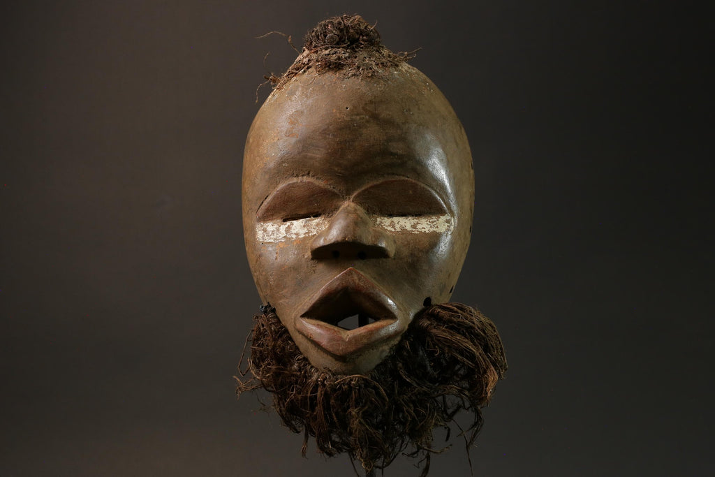 African mask wood African real figure vintage African masks Dan Tribe Masks-7576