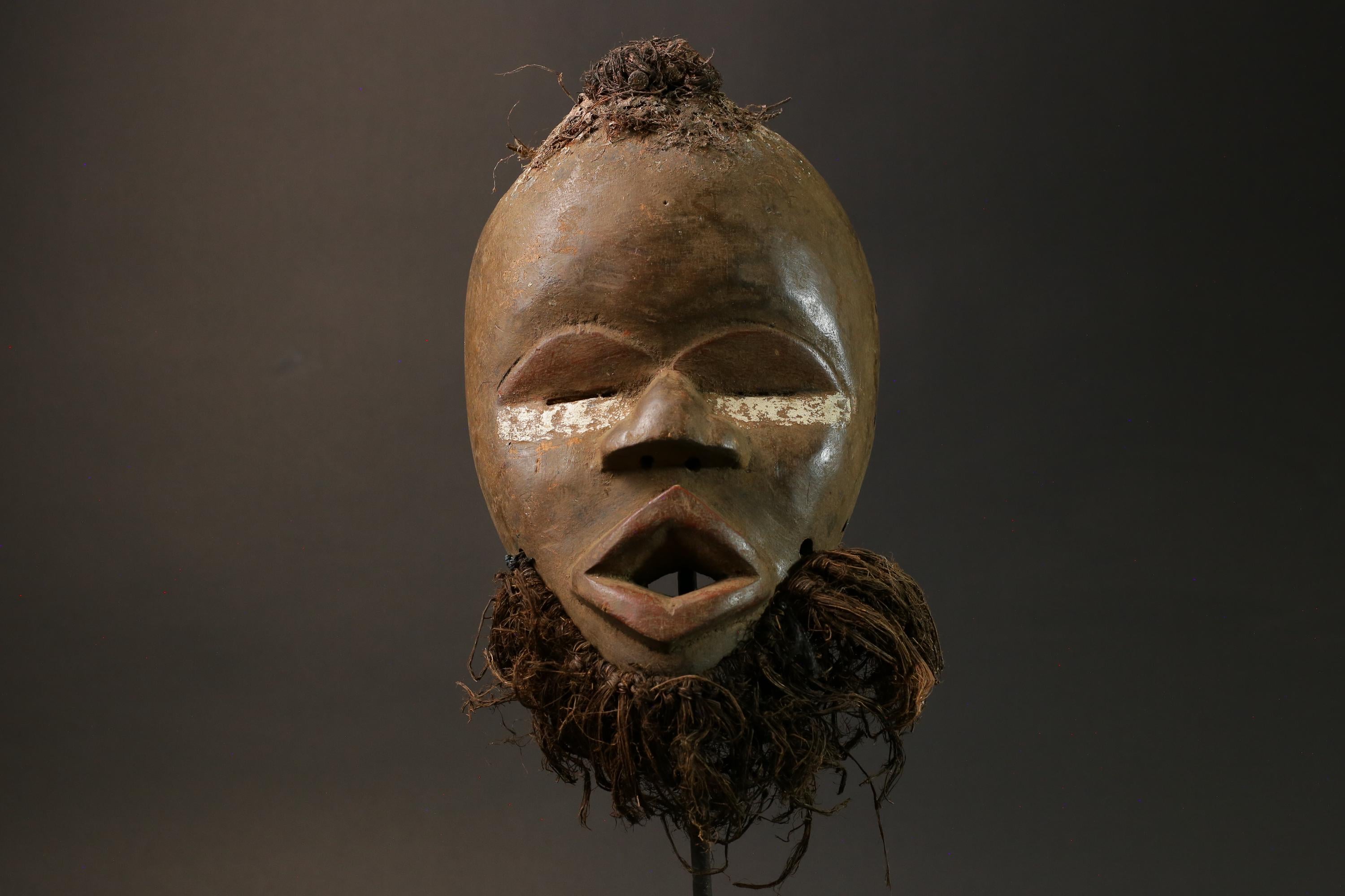 African mask wood African real figure vintage African masks Dan Tribe Masks-7576