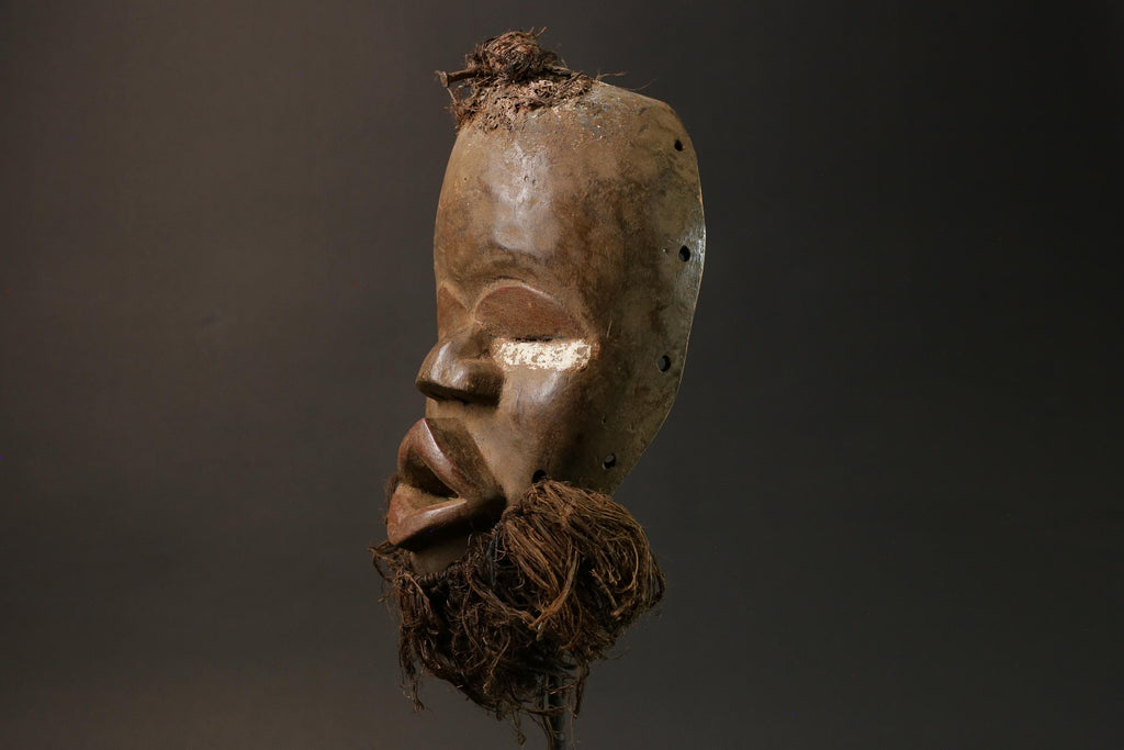 African mask wood African real figure vintage African masks Dan Tribe Masks-7576