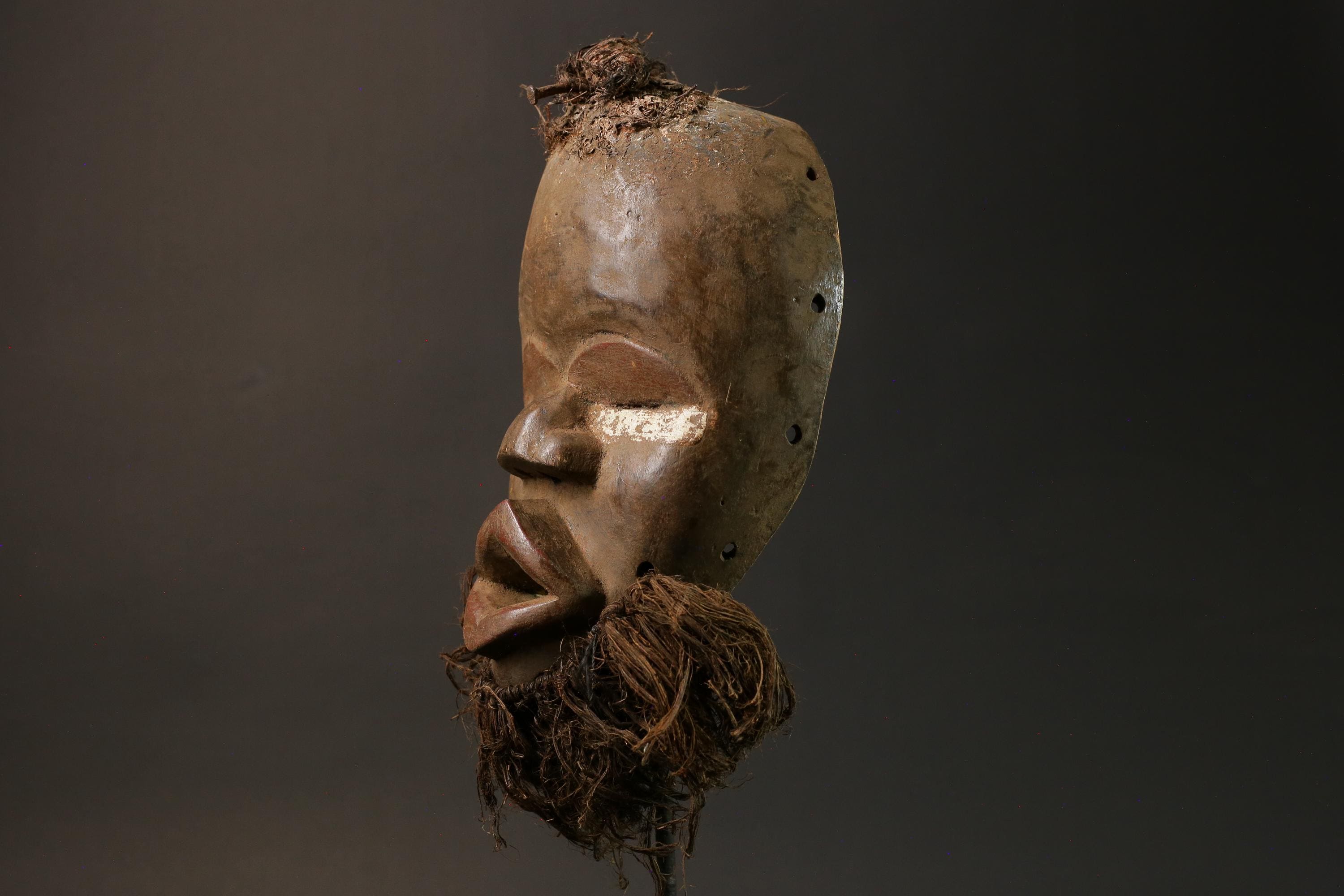 African mask wood African real figure vintage African masks Dan Tribe Masks-7576