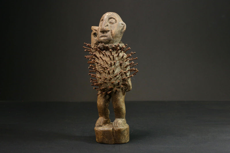 African Nkisi Nkondi Figure-Tribal Power Art from Kongo Peoples Home Decor-G1478