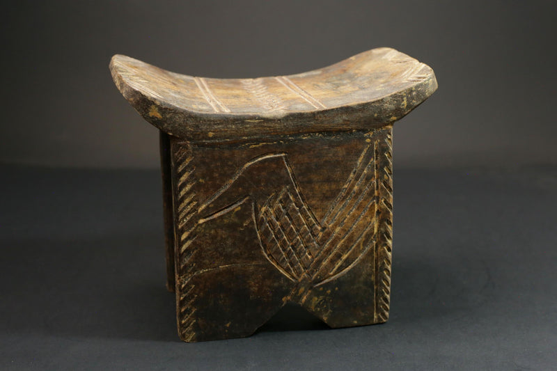 African Tribal African Art African Senufo stool wooden Home Décor statue-G1239