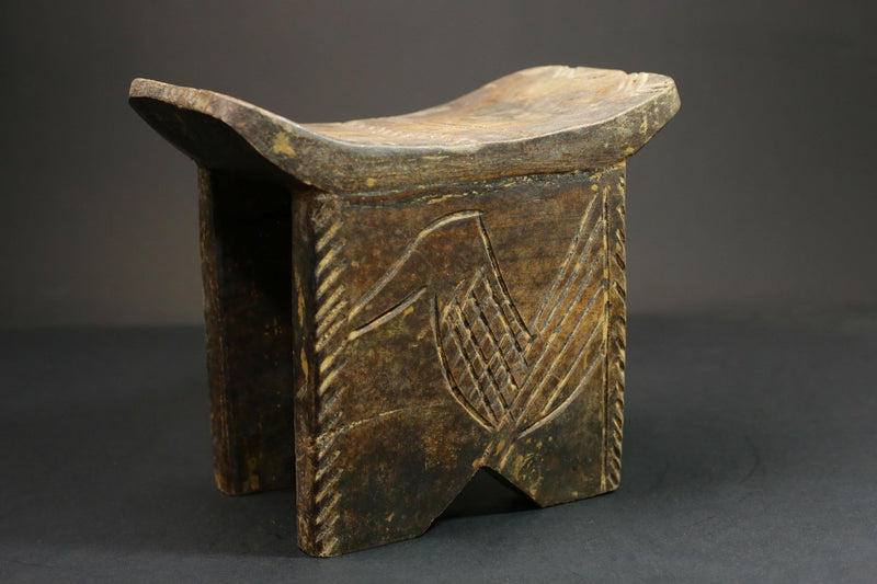 African Tribal African Art African Senufo stool wooden Home Décor statue-G1239